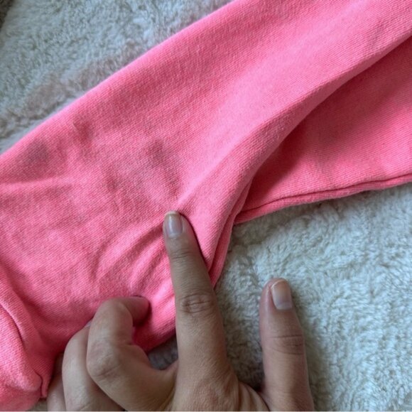 Victoria's Secret PINK | Coral Cold Shoulder Raw Hem Long Sleeve | Size Small - Picture 4 of 12